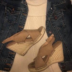 3.5 inch Wicker Wedged Heels